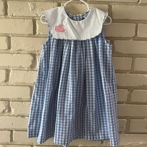 EUC Kelly Kids Blue and White Gingham Dress Size 2